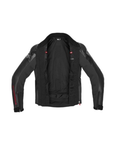 SPIDI Veste en cuir DP Progressive Hybrid Perforated noir