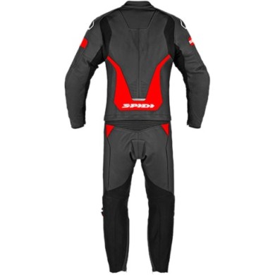 SPIDI Combinaison en cuir Laser Touring noir-rouge