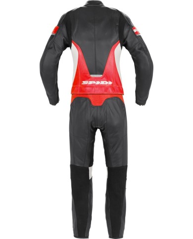 SPIDI Combinaison en cuir Laser Touring femmes noir-rouge