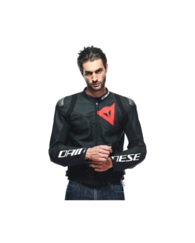 Giacca in pelle Dainese Sportiva nero opaco