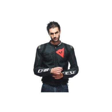 Dainese Veste en cuir Sportiva noir mat-noir