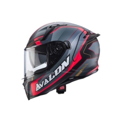 Caberg Avalon X Optic casco integrale nero-grigio-rosso opaco