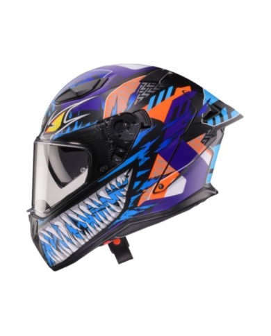 Caberg Casque intégral Drift Evo II Nobo noir mat orange bleu