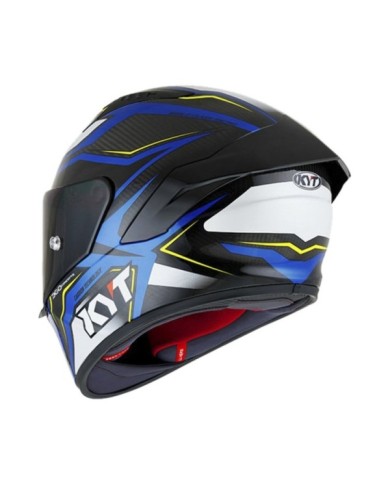 KYT Casque intégral NZ-Race Carbon Stride carbone-bleu-jaune