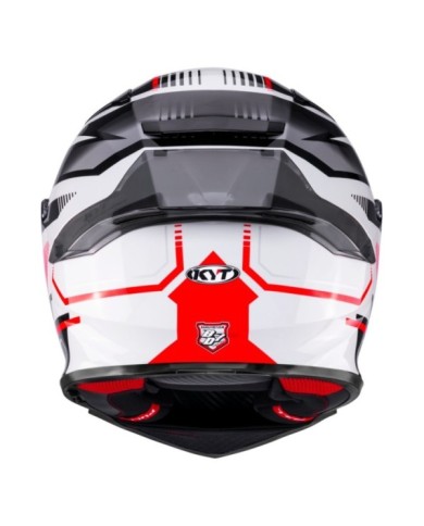 KYT Casque intégral R2R Parsec blanc-rouge-gris