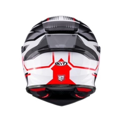 KYT Casco integrale R2R Parsec bianco-rosso-grigio