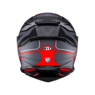KYT Casco integrale R2R Parsec grigio-rosso opaco