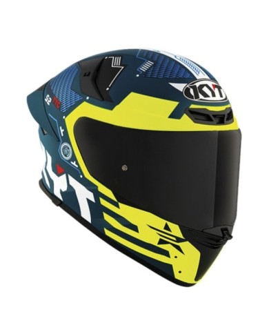 KYT Integralhelm TT-Revo Fuselage gelb-blau-schwarz