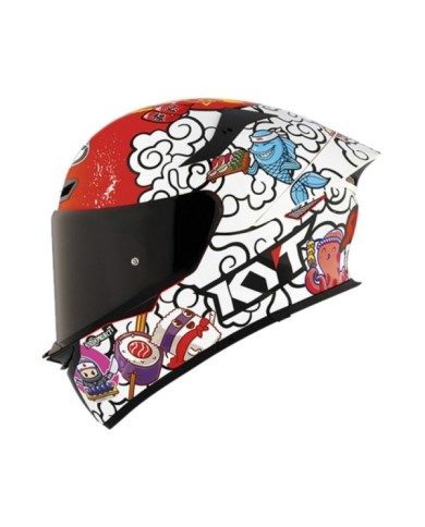 KYT Casque intégral TT-Revo Sushi Time rouge-noir-blanc