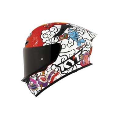 KYT Casco integrale TT-Revo Sushi Time rosso-nero-bianco