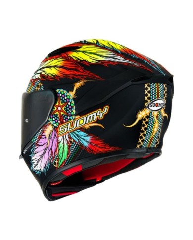 Suomy Casque intégral Track-1 Chieftain noir mat-jaune-bleu