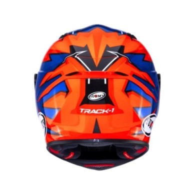 Suomy Casco integrale Track-1 Firestorm arancione-blu-nero