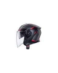 Caberg Jethelm Flyon II Boss matt grau-rot-schwarz