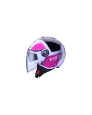 Caberg Jethelm Riviera V4X Alpha weiss-fuchsia-schwarz