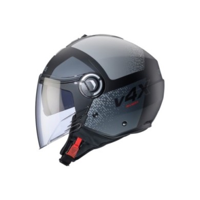 Caberg Riviera V4X Alpha casco jet nero-antracite-grigio opaco