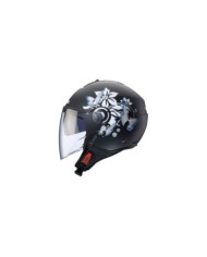 Caberg Riviera V4X Mia jet casco nero-bianco-grigio opaco