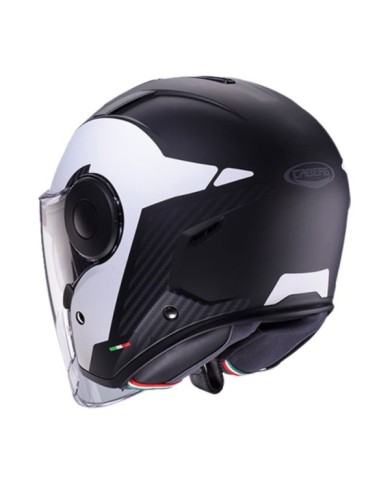 Caberg Soho Milano casco jet nero-bianco opaco