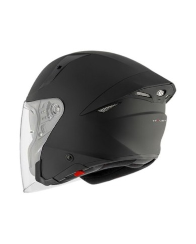KYT Casco Jet TTR-Jet nero opaco