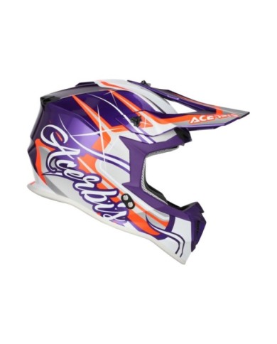 Acerbis Casque tout-terrain Linear 22-06 blanc-violet-bleu
