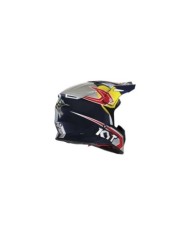 KYT Casco fuoristrada Skyhawk Taddy Replica blu-grigio-giallo