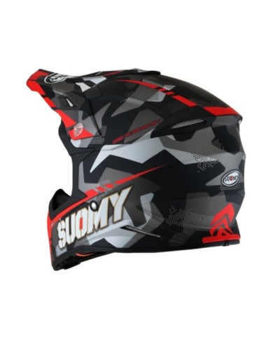 Suomy Casque offroad X-Wing Camouflager noir mat-rouge