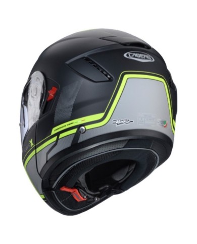 Caberg Levo X Elite casco modulare nero-grigio-giallo neon opaco