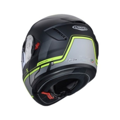 Caberg Klapphelm Levo X Elite matt schwarz-grau-gelb fluo