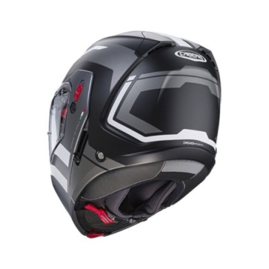 Caberg Casque modulable Horus X Road noir-argent foncé-blanc mat