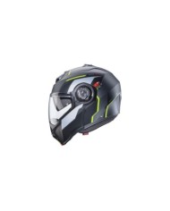 Caberg Duke Evo Move casco modulare argento scuro-nero-giallo