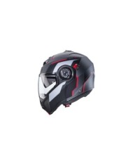 Caberg Duke Evo Move casco modulare argento scuro-nero-rosso opaco