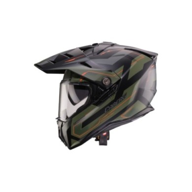 Caberg Tanami Ranger casco off-road nero opaco verde arancione