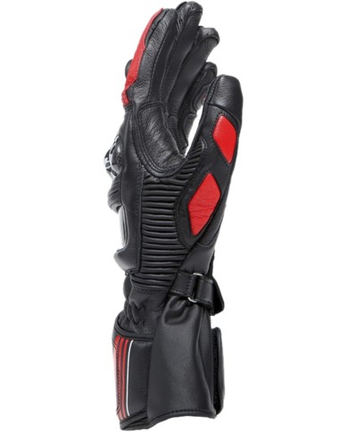 Dainese Gants en cuir Druid 4 noir-rouge-blanc