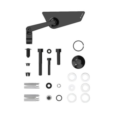 Rizoma Specchietto retrovisore Cut-Edge nero, sinistro