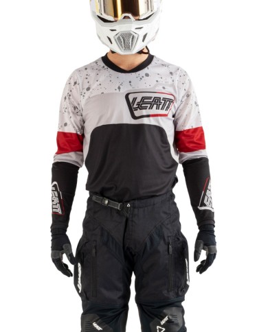 Leatt Maglia Moto 4.5 Enduro nero ghiaccio-bianco-grigio