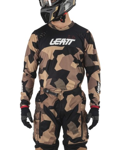 Leatt Maglia Moto 4.5 Enduro Stone marrone-nero-bianco