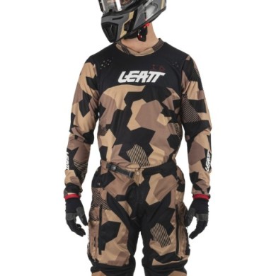 Leatt Maglia Moto 4.5 Enduro Stone marrone-nero-bianco