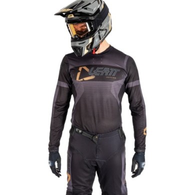 Leatt Maglia Moto 5.5 UltraWeld V25 nero-grigio-oro