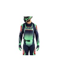 Leatt Maglia Moto 4.5 Lite V25 verde-grigio-rosso