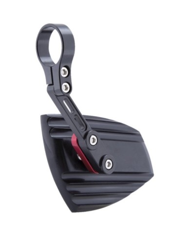 Highsider Rétroviseur d'extrémité de guidon WAVE aluminium noir Régula