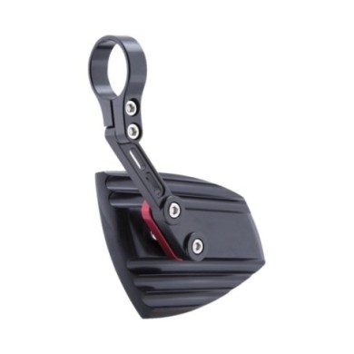 Highsider Specchietto retrovisore per estremità manubrio WAVE in alluminio nero Régula