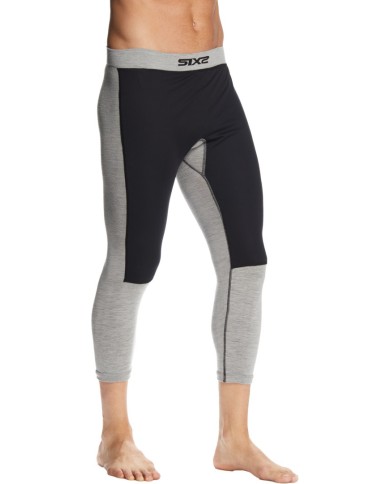 SIXS Pantaloni lunghi antivento PNX WB MERINOS grigio-nero XL