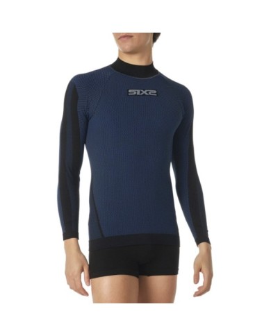 SIXS Maglietta funzionale TS3 nero-petrolio XS