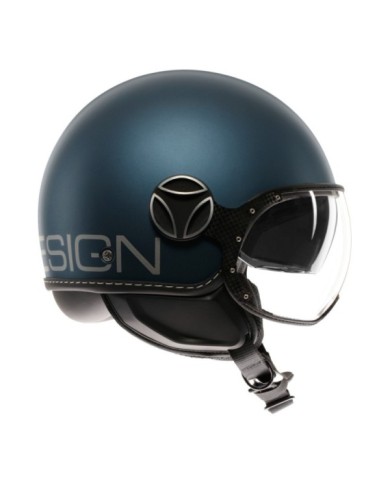 MOMODESIGN Casco jet FGTR Evo Matt blu-argento
