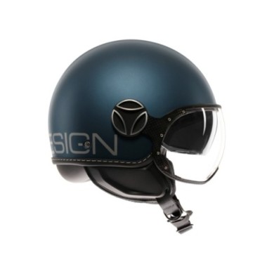 MOMODESIGN Casco jet FGTR Evo Matt blu-argento