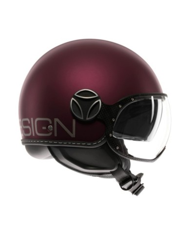 MOMODESIGN Casco jet FGTR Evo Matt bordeaux-argento