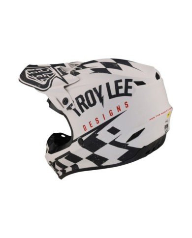 Troy Lee Designs SE4 Polyacrylite Helmet Mips - Race Shop weiss-schwarz