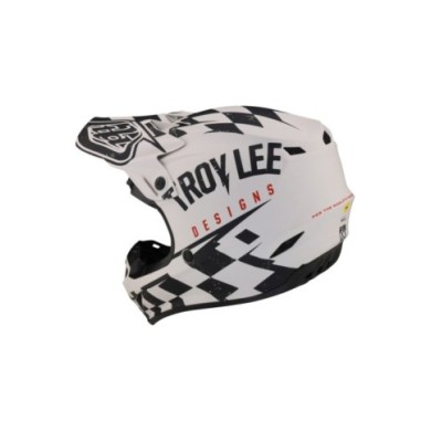 Troy Lee Designs SE4 Polyacrylite Helmet Mips - Race Shop blanc-noir