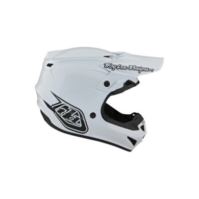 Troy Lee Designs SE4 Polyacrylite Helmet - Mono White blanc
