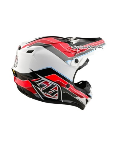 Troy Lee Designs SE4 Polyacrylite Helmet - Block grau-rot