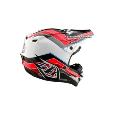 Troy Lee Designs Casco SE4 Polyacrylite - Block grigio-rosso